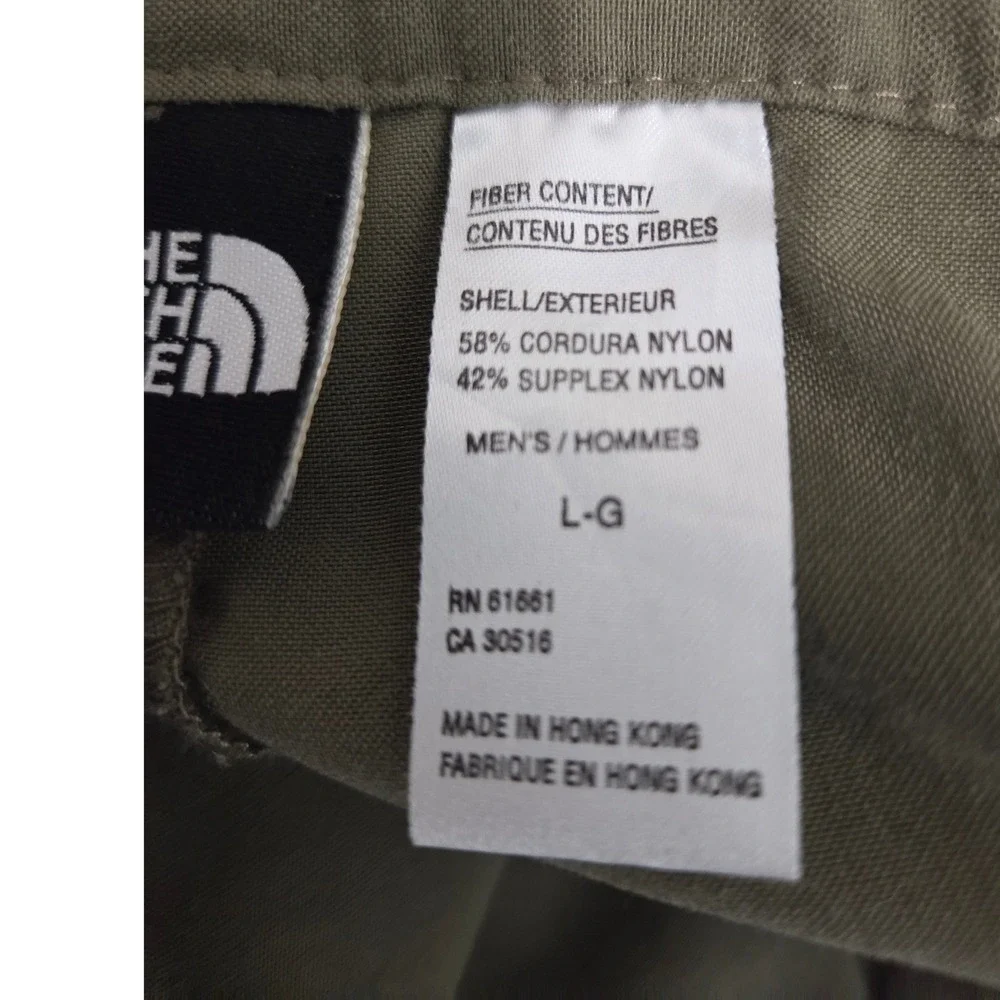 The North Face Mens Green Hiking Pants‎ L Belted Cordura Ripstop Nylon Gorpcore